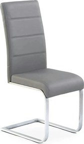 Scaun K85, gri/crom, piele ecologic/metal, 42x56x100 cm