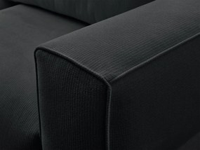 Canapea neagră extensibilă/cu spațiu de depozitare 265 cm Ezechiel – Bobochic Paris