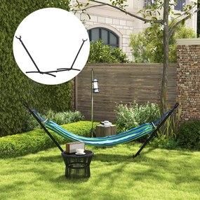 Outsunny Suport Schelet pentru Hamac Reglabil Max. 150 Kg, Negru, 280x120x110cm | Aosom Romania