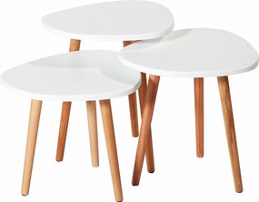 Set măsuțe cafea Tuvantille T (alb). 1127622
