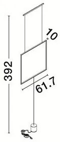 Lustra suspendata LED tip Lampadar L-60cm, DAHLIA NVL-9695502