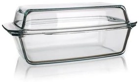 Tavă dreptunghiulară Simax, din sticlă, cu capac, 5,4 l