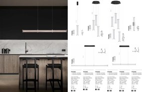 Lustra cu 3 pendule LED 3000K PHEME nickel satinat