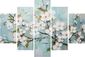 Tablou - Pictură, ramuri de copac înflorit (150x105 cm)