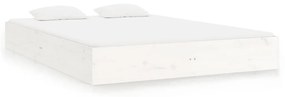 832992 vidaXL Cadru de pat, alb, 120x200 cm, lemn masiv