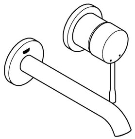 GROHE 19408A01 - Baterie pentru lavoar ESSENCE 183 mm, grafit