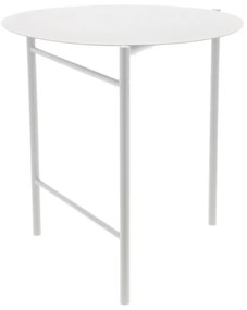 Masă de dining albă rotundă din metal ø 70 cm Disc – Zone