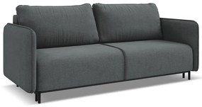 Canapea gri închis extensibilă/cu spațiu de depozitare 226 cm Luana – Makamii