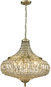 Där Lighting ASM0675 - Candelabru suspendat pe lanț ASMARA 6xE14/40W/230V din alamă