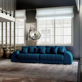 Canapea extensibilă dumonde cu 2 lăzi de depozitare si sezut confortabil din spuma high-density, Verona Enjoy Petrol 310x100 cm