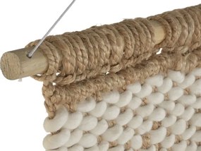 Tapiserie de perete țesută manual din lână și iută, 120×180 cm, „Wave"