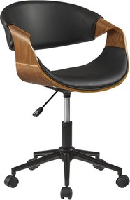 Scaun de birou pivotant ORGANIC nuc/ negru