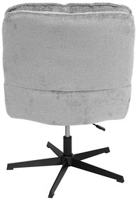 Fotoliu relaxant rotativ KATANIA cu taburet, gri deschis