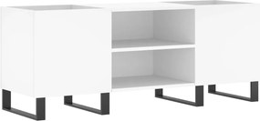 vidaXL Comodă discuri, alb, 121x38x48 cm, lemn prelucrat