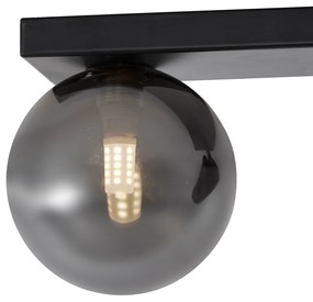 Plafonieră modernă neagră cu 2 lumini, înclinabilă - Lesly