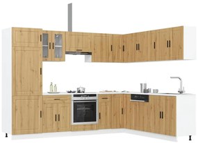 vidaXL Set dulap de bucătărie 14 piese „Porto” stejar artizanal lemn