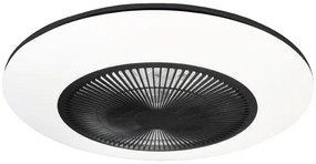 Plafonieră LED dimabilă cu ventilator ARIA LED/38W/230V negru/alb + telecomandă