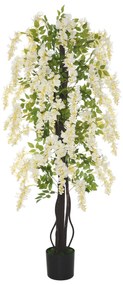 Outsunny Plante Artificiale Fără Întreținere, Perfect pentru Decorarea Casei, 165 cm, Alb | Aosom Romania