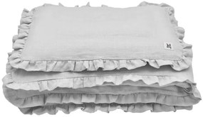 Set pilota si perna pentru patut din in cu umplutura STONE GREY, marimea S