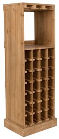 Dulap vinotecă maro din lemn de brad număr de sticle 28, 43,5x118,5 cm Claude – Dutchbone