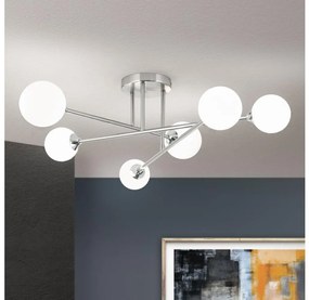 Lustră aplicată Orion DL 7-786/6 SNOWWHITE 6xG9/20W/230V d. 84 cm crom mat
