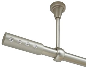 Galerie simpla prindere tavan fara inele allure 19 mm crom mat (Alege marime: 140 cm)