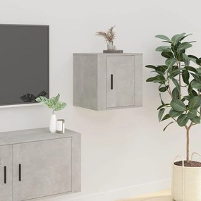 Dulap TV montat pe perete, gri beton, 40x34,5x40 cm 1, Gri beton, 40 x 34.5 x 40 cm