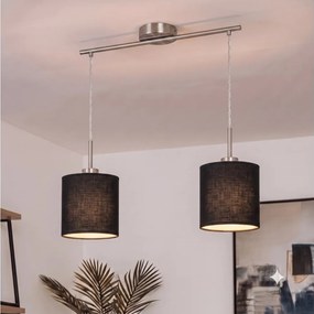 Brilagi - Lustru LED suspendat pe cablu NUBILA 2xE27/60W/230V negru