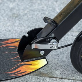 HOMCOM Trotinetă Pliabilă pentru Copii 7-14 Ani, Reglabilă pe 3 Înălțimi, Roți Mari din Plastic și Metal, 86x35x93/98/103 cm, Negru | Aosom Romania