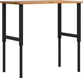 vidaXL Banc lucru maro 100x60x(71,5-98)cm lemn masiv stejar