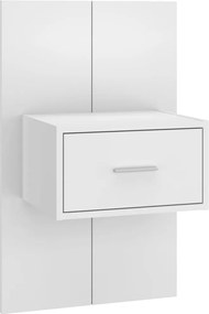 vidaXL Noptieră de perete, alb extralucios