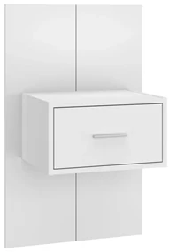 810983 vidaXL Noptieră de perete, alb extralucios