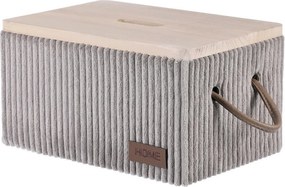 Autronic Set of 5 fabric storage boxes, grey