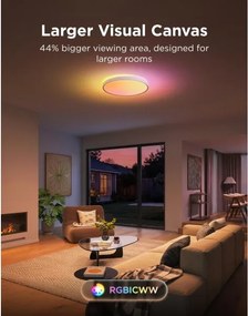 Govee - Plafonieră LED RGBICWW reglabilă, 55W, 230V, Ø 46 cm, Matter, Wi-Fi