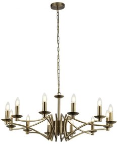Candelabru clasic cu 12 brate stil elegant Ascot alama antic 41312-12AB SRT