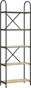 vidaXL Raft pentru cărți Stejar Sonoma 60 x 30 x 183 cm Lemn compozit
