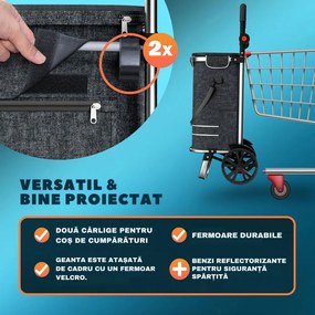 Geantă de cumpărături pe roți EASY, 50L, negru Jurhan