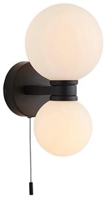 Endon 93523 - Aplică pentru baie PULSA 2xG9/3W/230V IP44 negru/alb