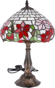 Lampa de masa Tiffany Flower h 45 cm, abajur 30 cm