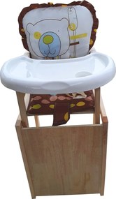 Scaun de masa pentru copii si bebe transformabil in masuta NOVOKIDS™ Wooden Table Chair, Din lemn masiv, Centura de siguranta, Sezut comfortabil