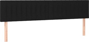 vidaXL Tăblii de pat, negru, 160x5x78/88 cm, textil