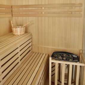Tradičná saunová kabína / fínska sauna Espoo150 Premium - 150 x 150 cm 6 kW