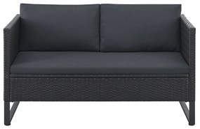 Juskys Set rattan Santorini - negru