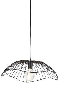 Lampă suspendată de design neagră 50 cm - Pua