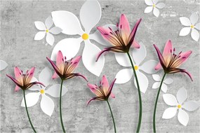 Tablou cu abstracție florală (90x60 cm)