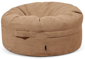 Fotoliu bean bag maro cu tapițerie din catifea reiată Roll 105 – SLOWDOWN