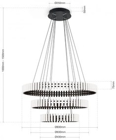 Lustra LED dimabila design modern circular MANSION