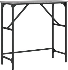 vidaXL Măsuță consolă, gri sonoma, 75x32x75 cm, lemn prelucrat