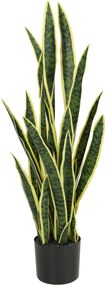 Outsunny Sansevieria Artificială în Ghiveci, Plantă Falsă pentru Interior și Exterior cu 21 de Frunze Modelabile, Ø20x90 cm | Aosom Romania