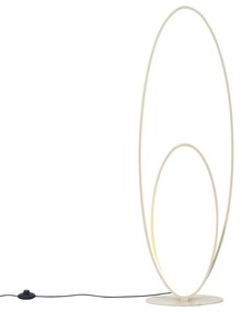 Lampă de podea de design bej, incl. LED, cu dimmer în 3 trepte - Boomerang